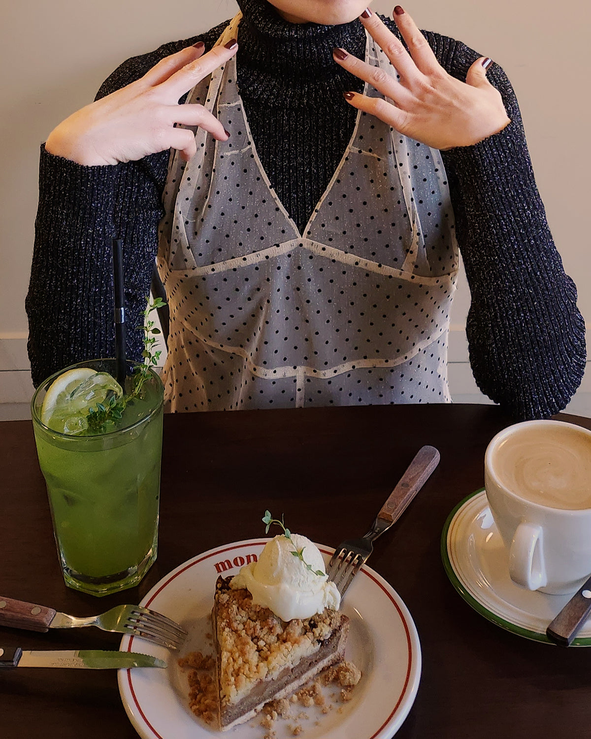 glitter turtleneck rib knit