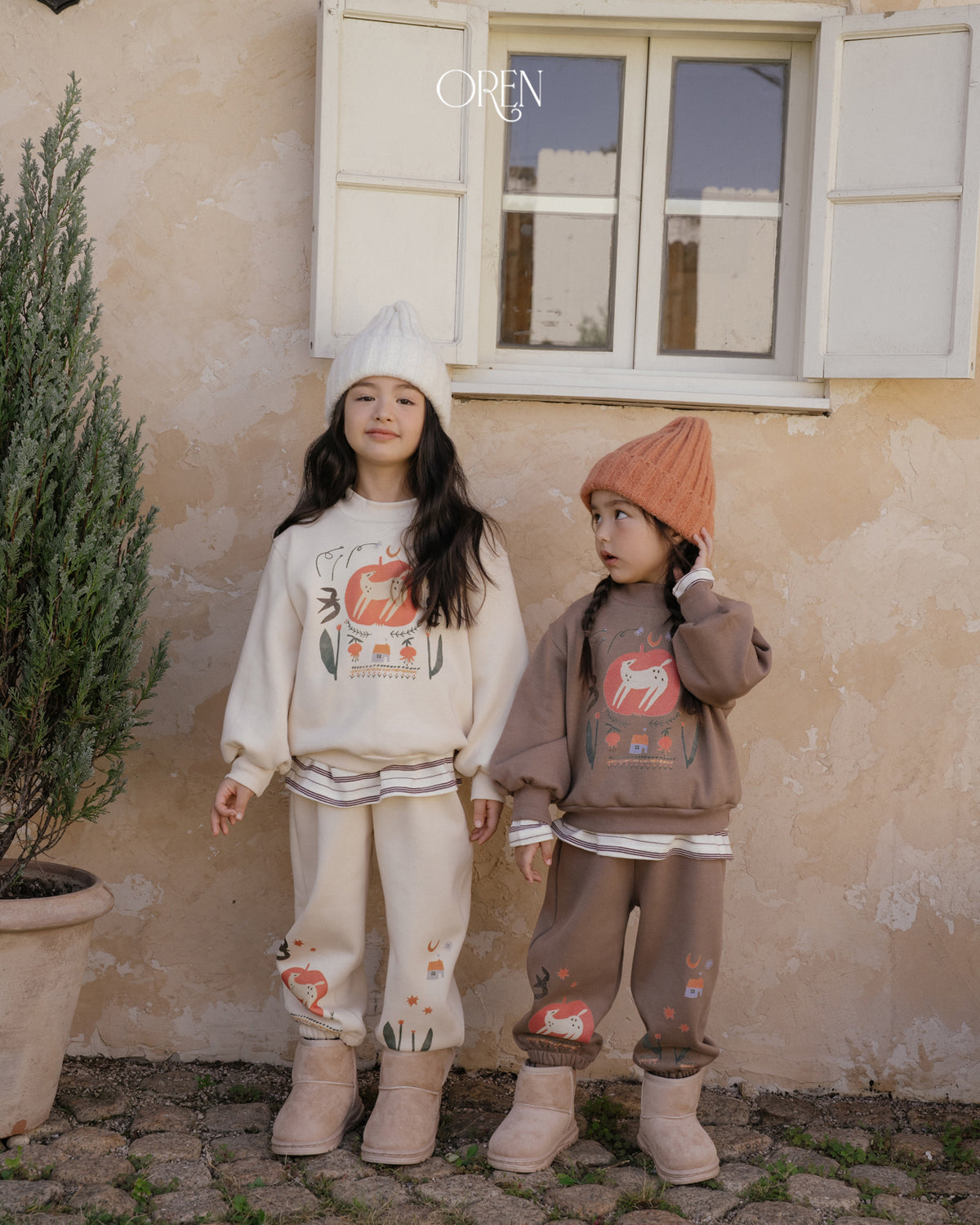 【OREN】romi garden fleece lined SET UP