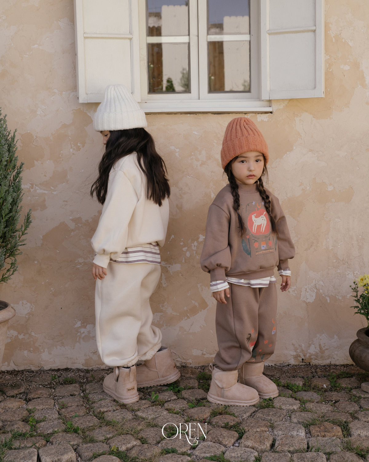【OREN】romi garden fleece lined SET UP