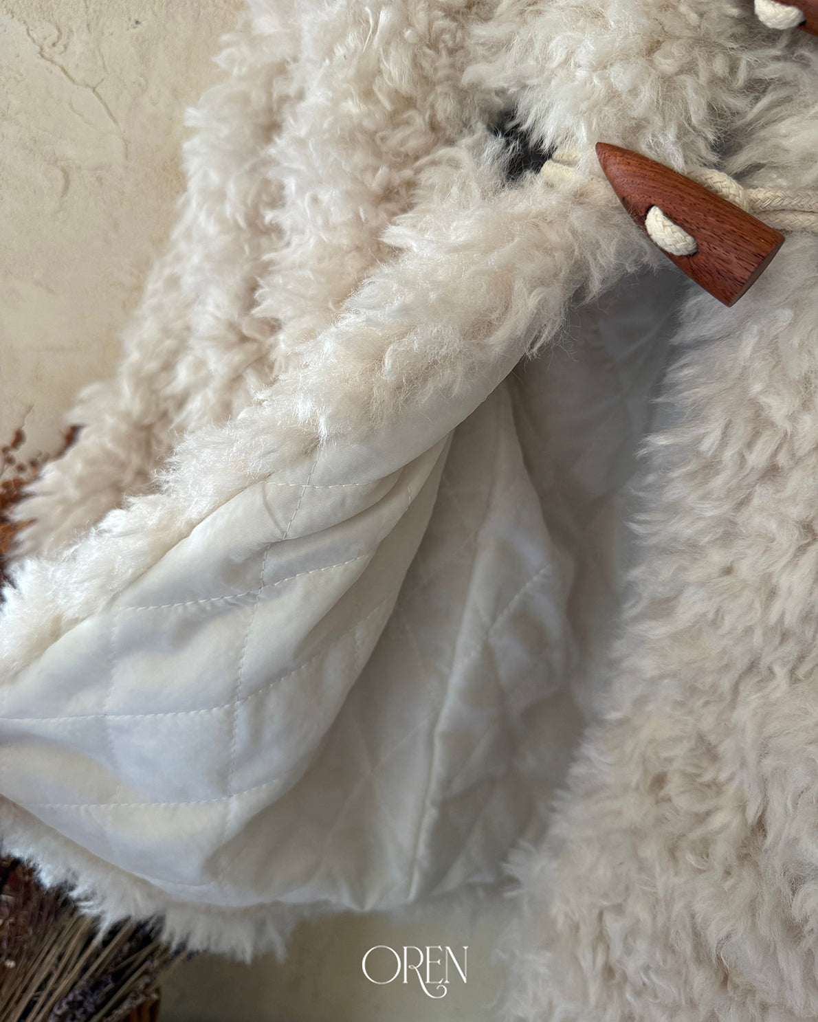 【OREN】verni toggle fur jacket