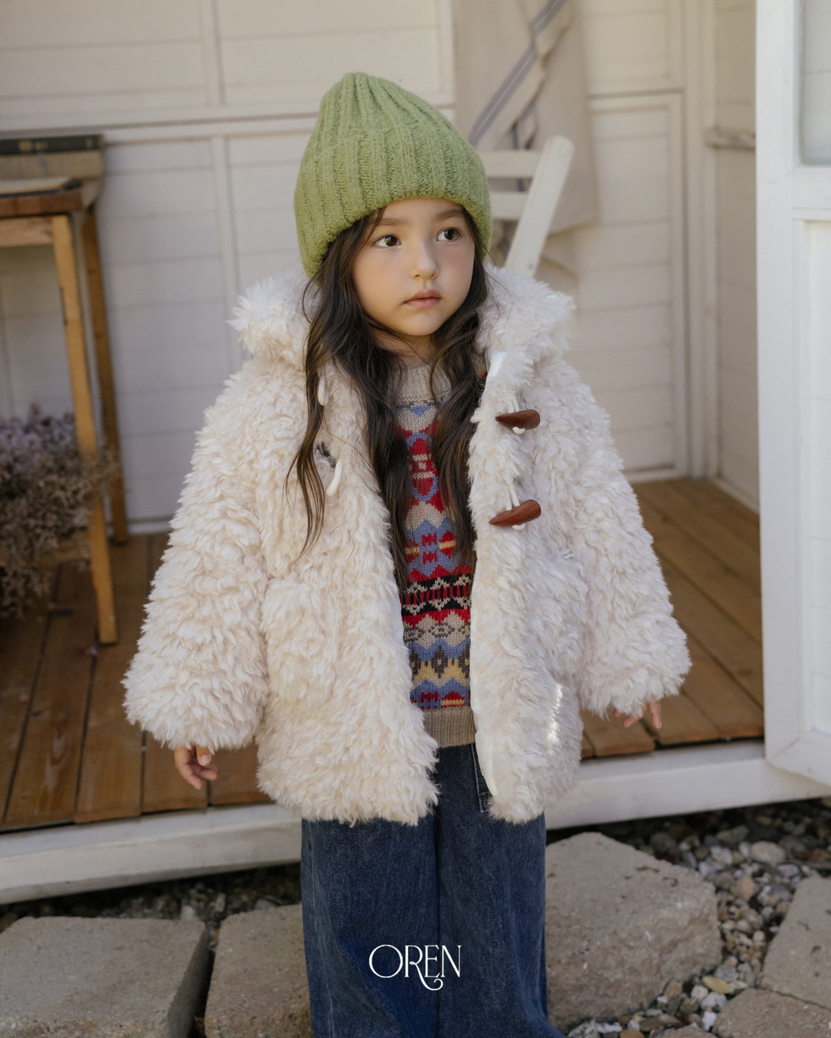 【OREN】verni toggle fur jacket