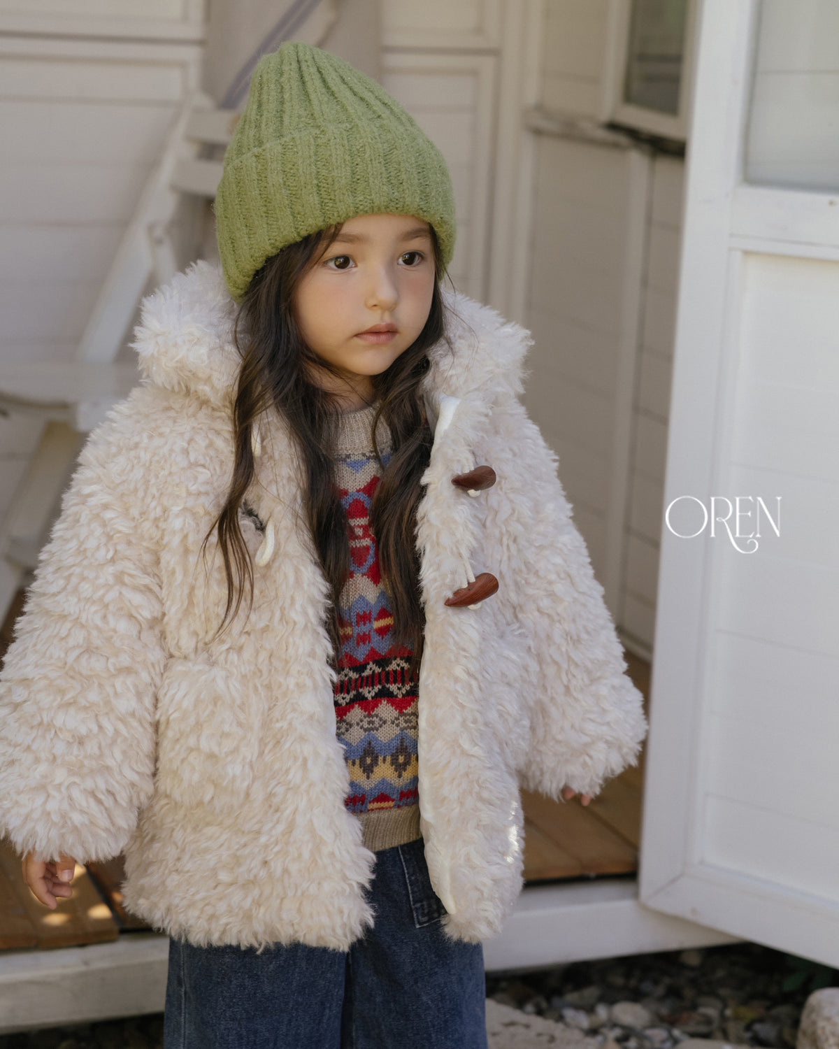 【OREN】verni toggle fur jacket