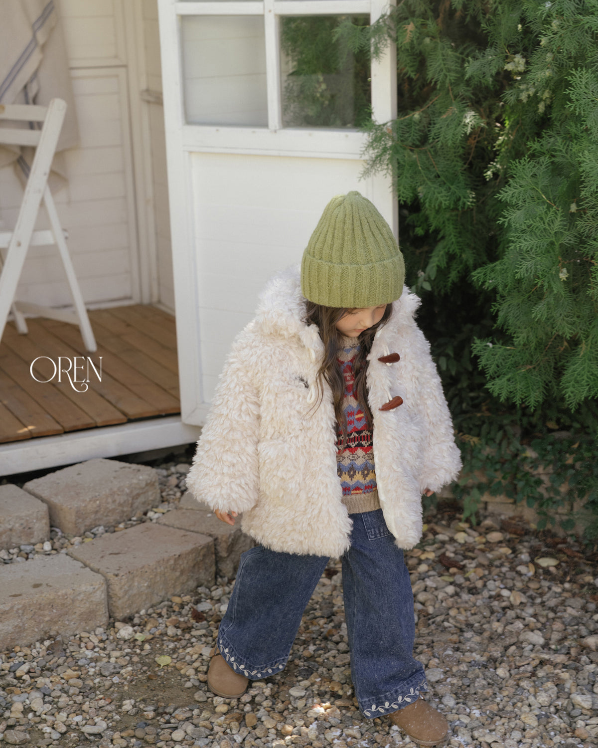 【OREN】verni toggle fur jacket