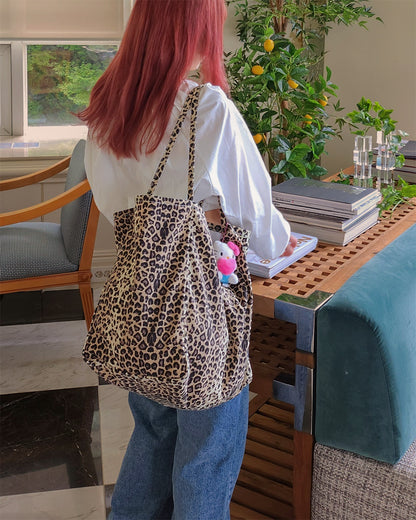 leopard tote bag