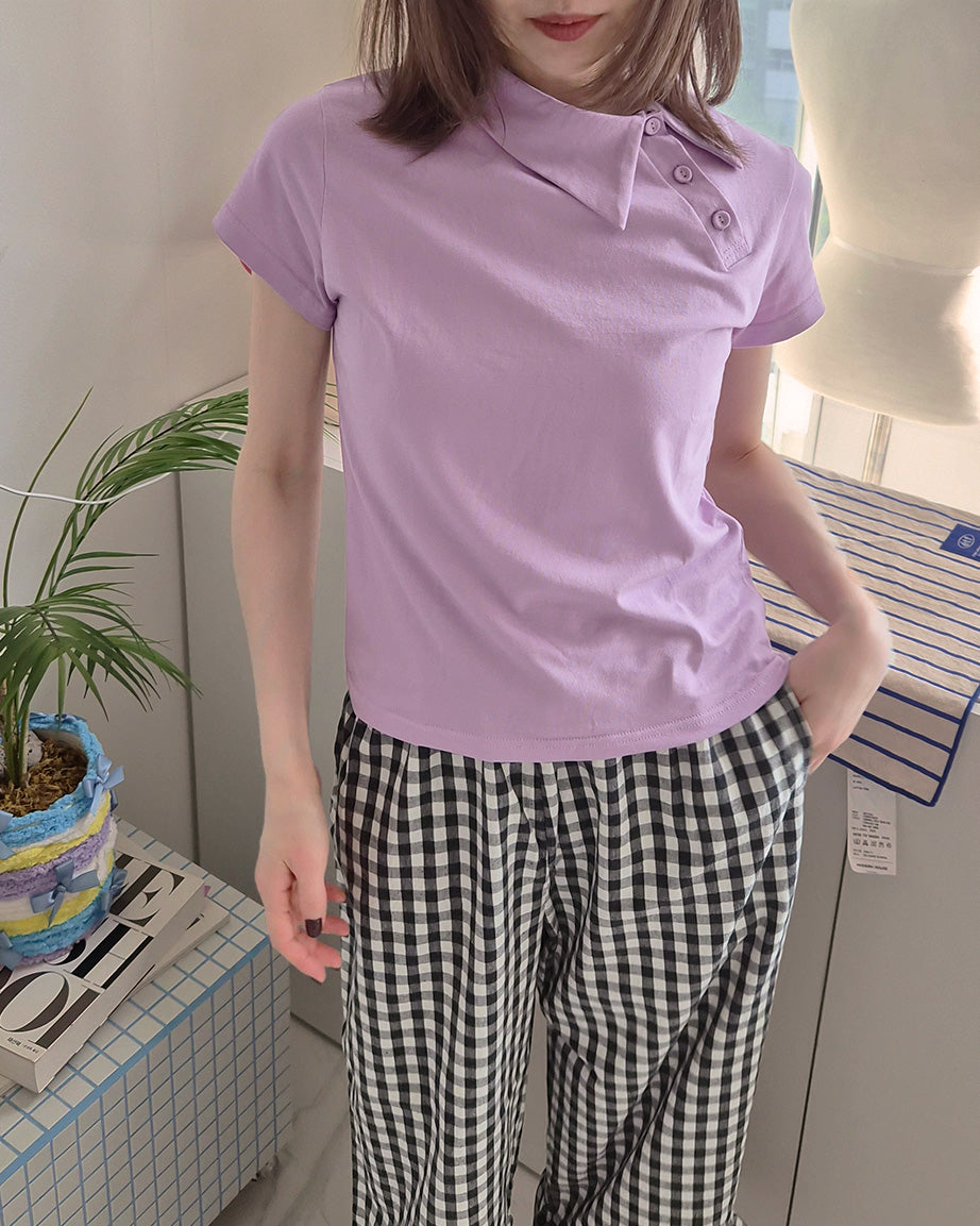 unbalance button collar T