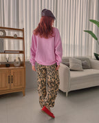 leopard sweat jogger pants