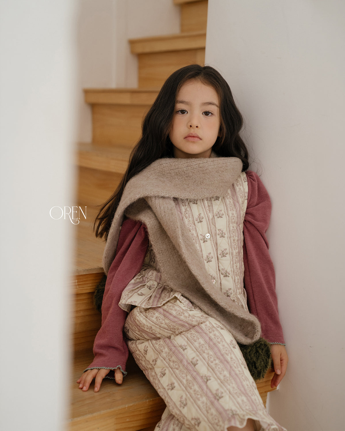 【OREN】groot quilted vest SET UP
