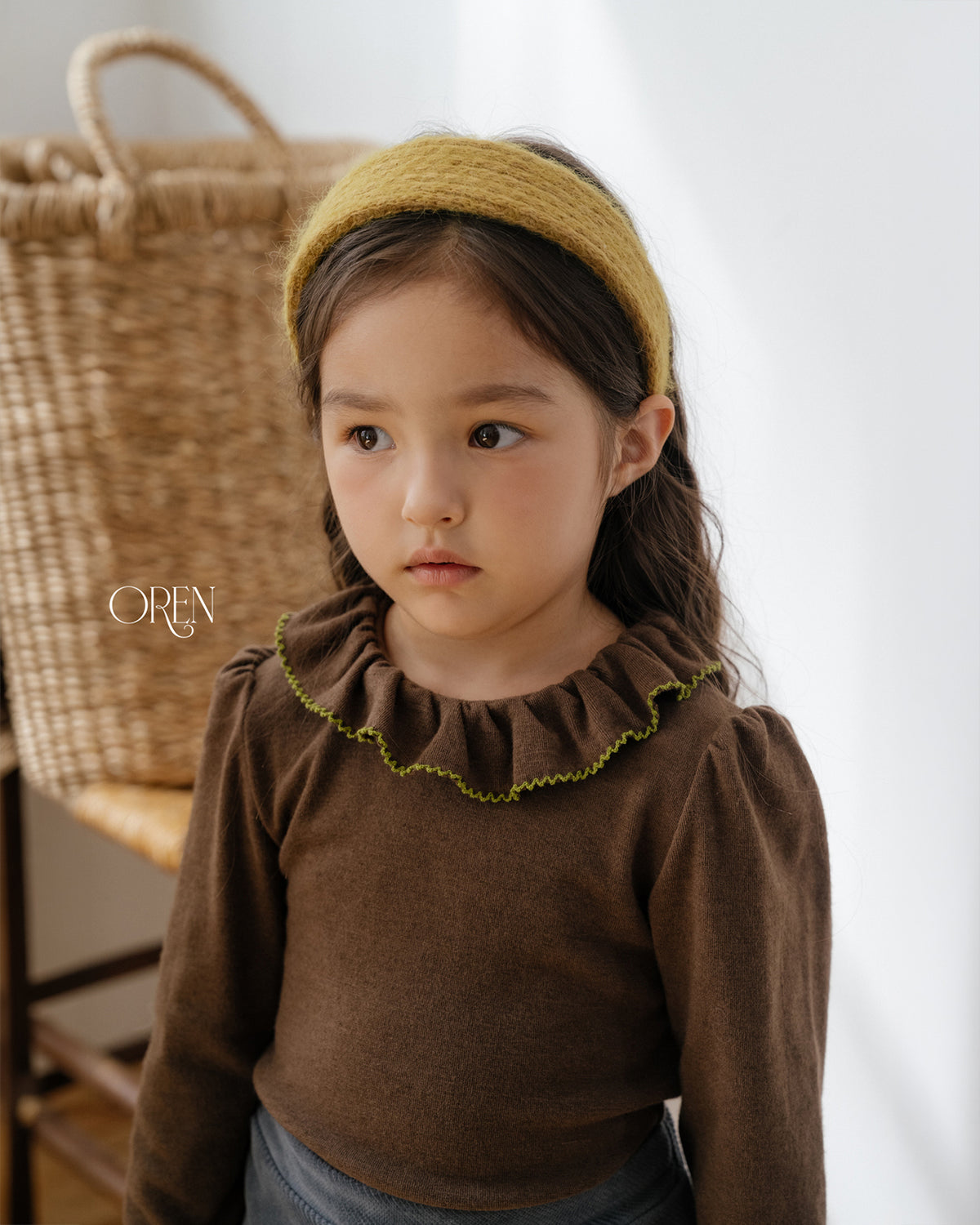 【OREN】blooming frill picot T-shirt