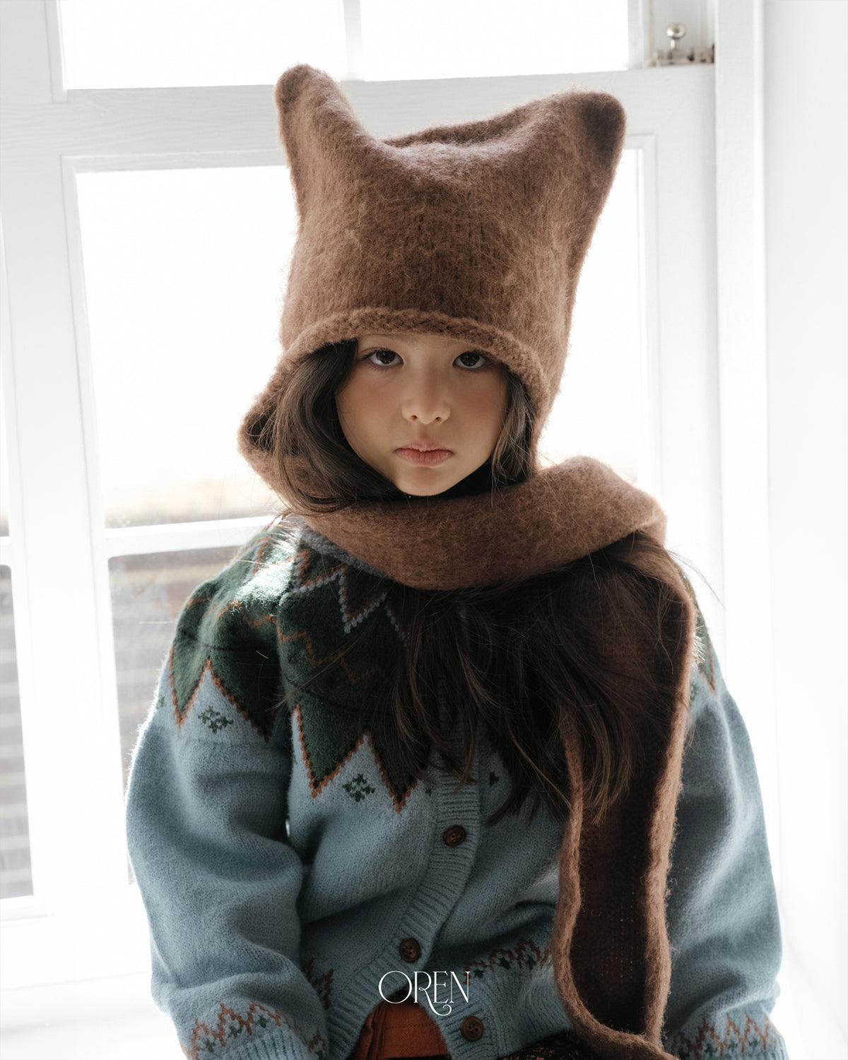 【OREN】cat muffler beanie