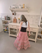 tiered volume frill tulle skirt
