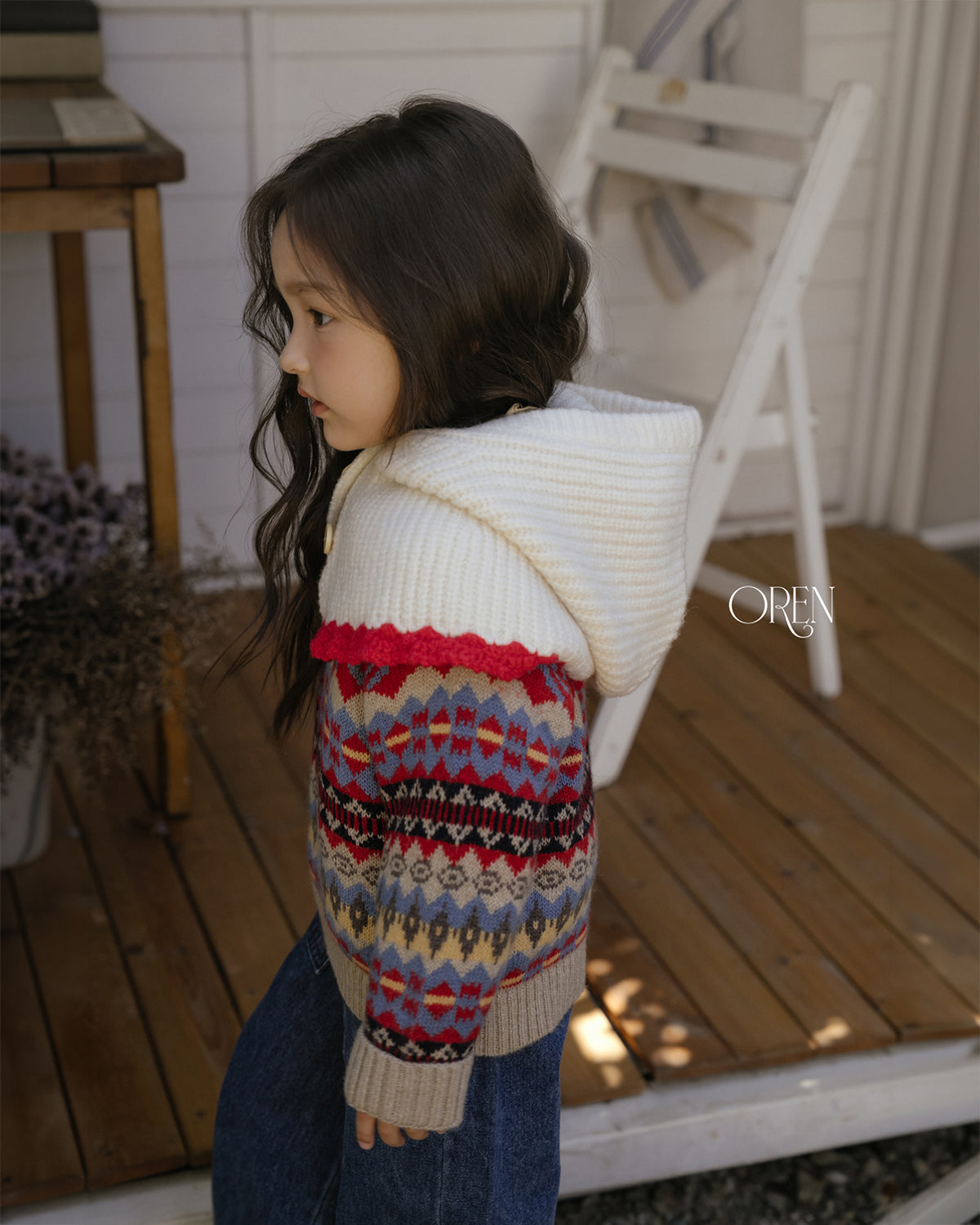 【OREN】bicolor cape balaclava