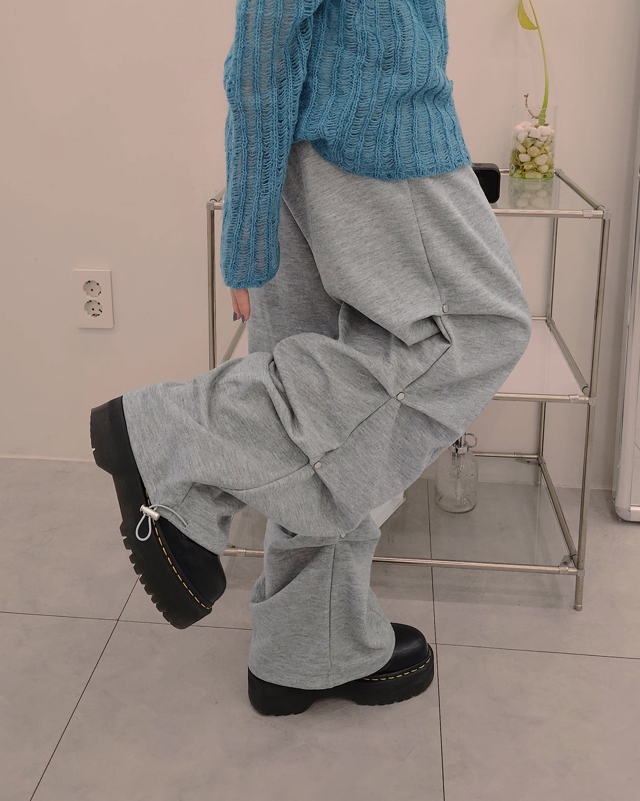 shirring light sweat pants