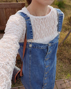 denim salopette long dress