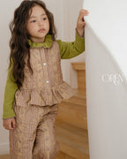 【OREN】groot quilted vest SET UP