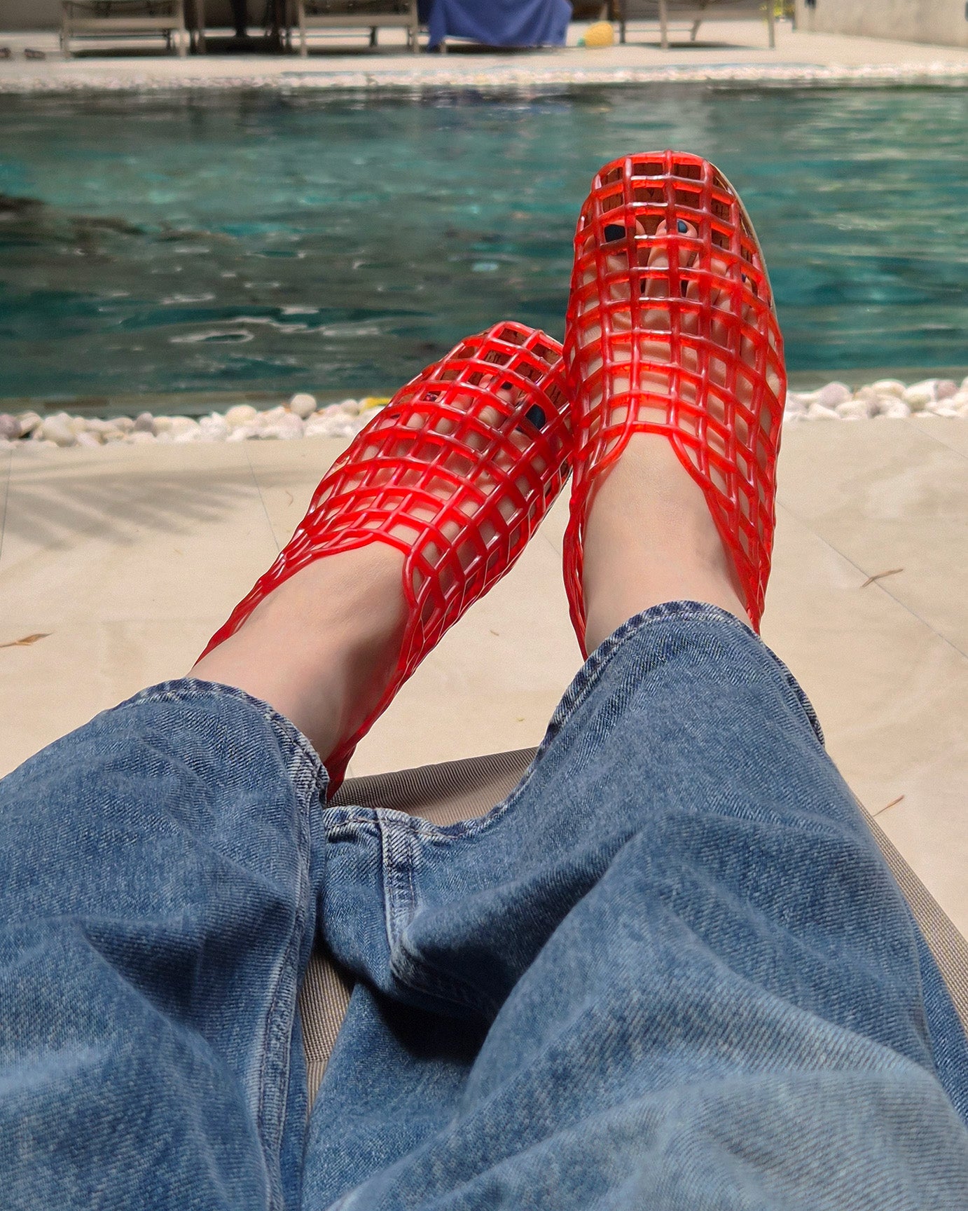 jelly flat shoes