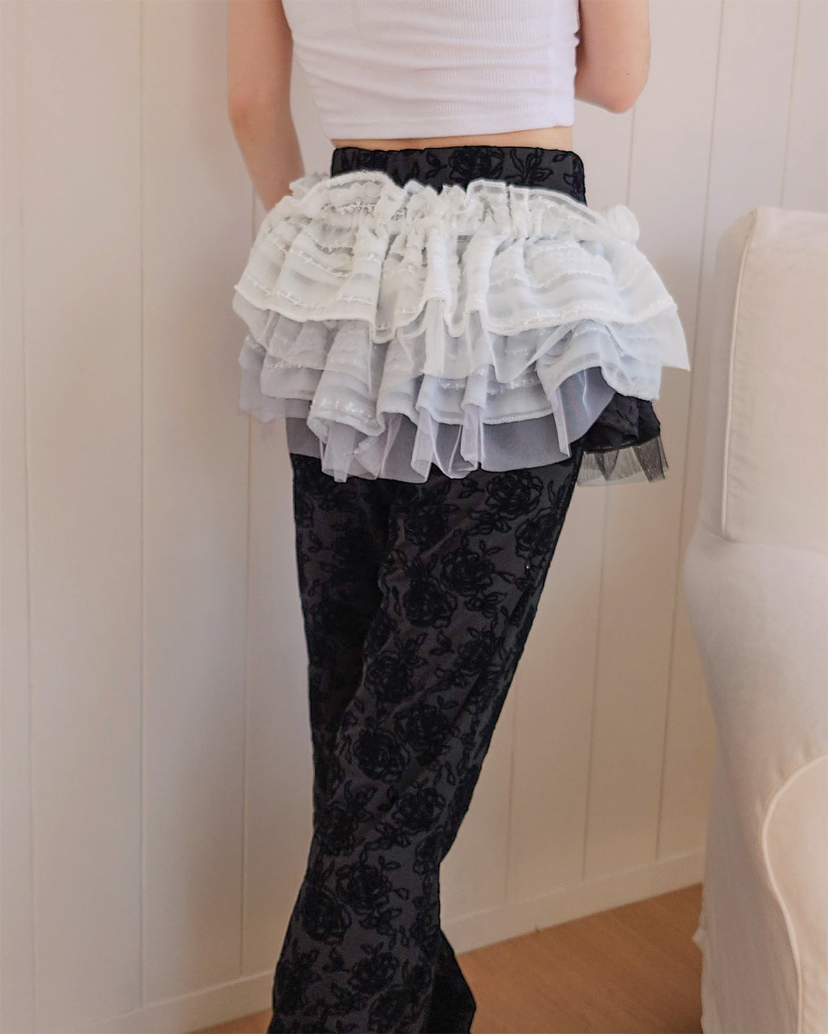 lace frill layered belt