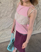square neck basic color camisole