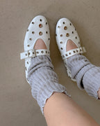studs mary jane flat shoes