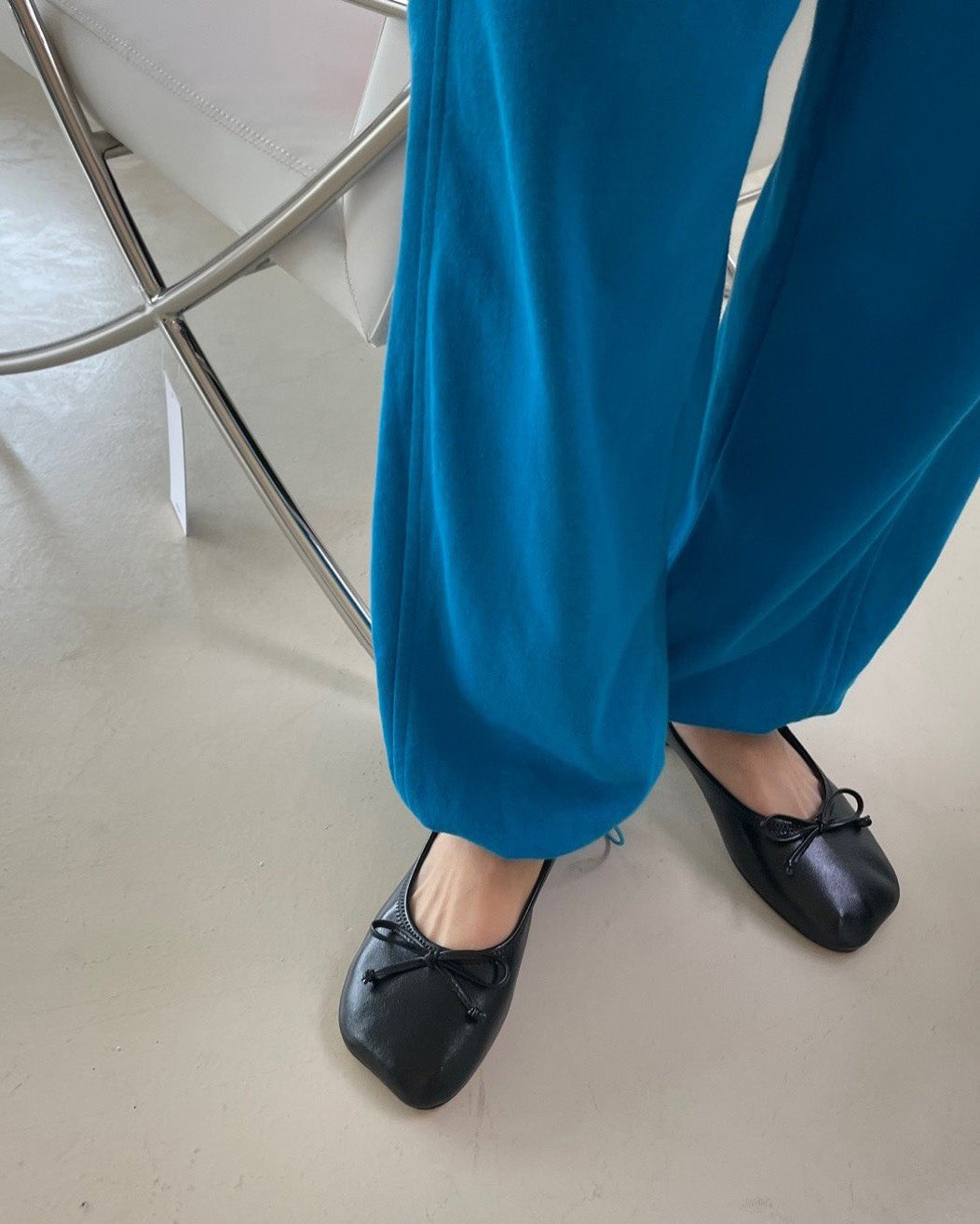 ribbon rounded square toe shoes