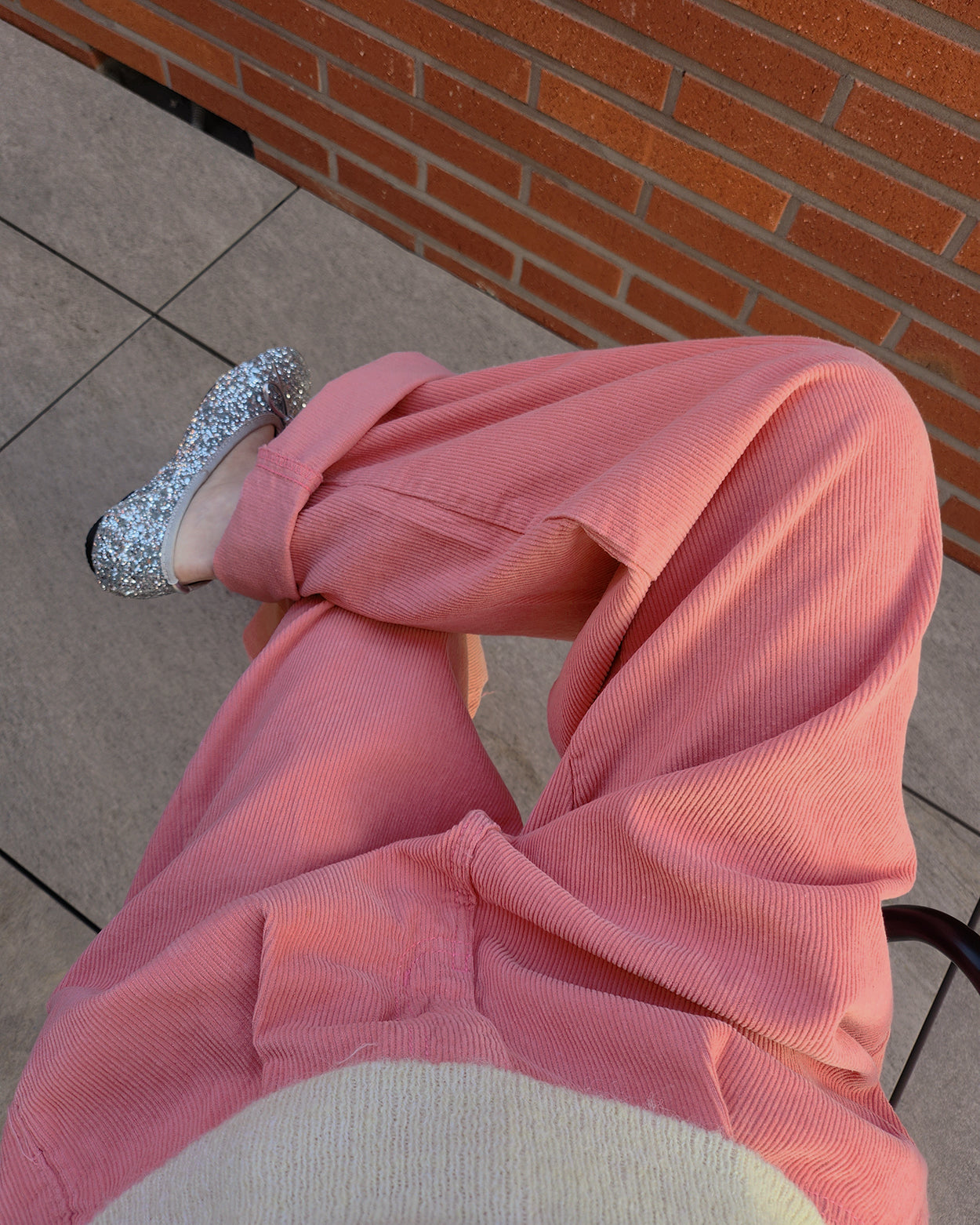 heart pocket corduroy pants