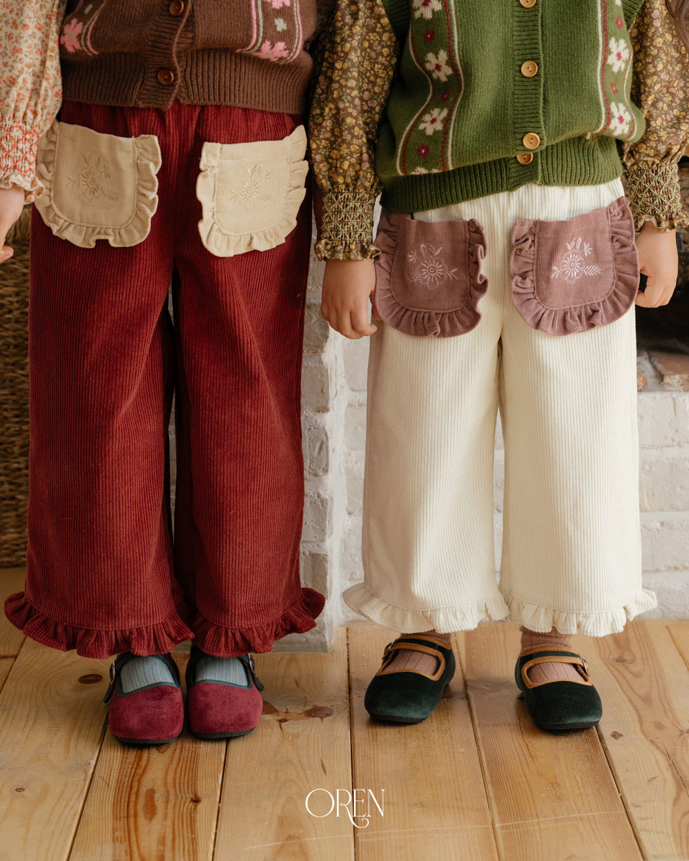 【OREN】naomi frill corduroy pants