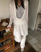wrap drape neck long sleeve top