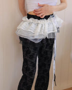 lace frill layered belt
