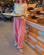 heart pocket corduroy pants