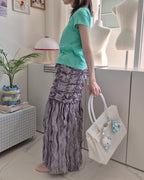 shirring popcorn skirt