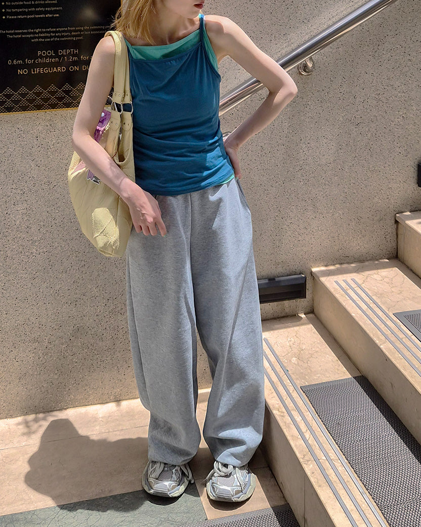 square neck basic color camisole