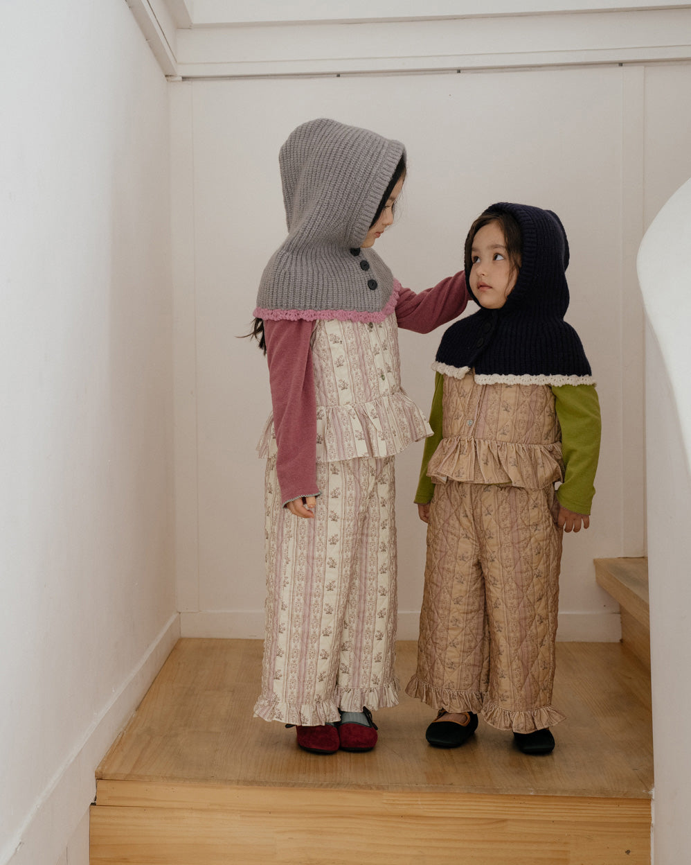 【OREN】groot quilted vest SET UP