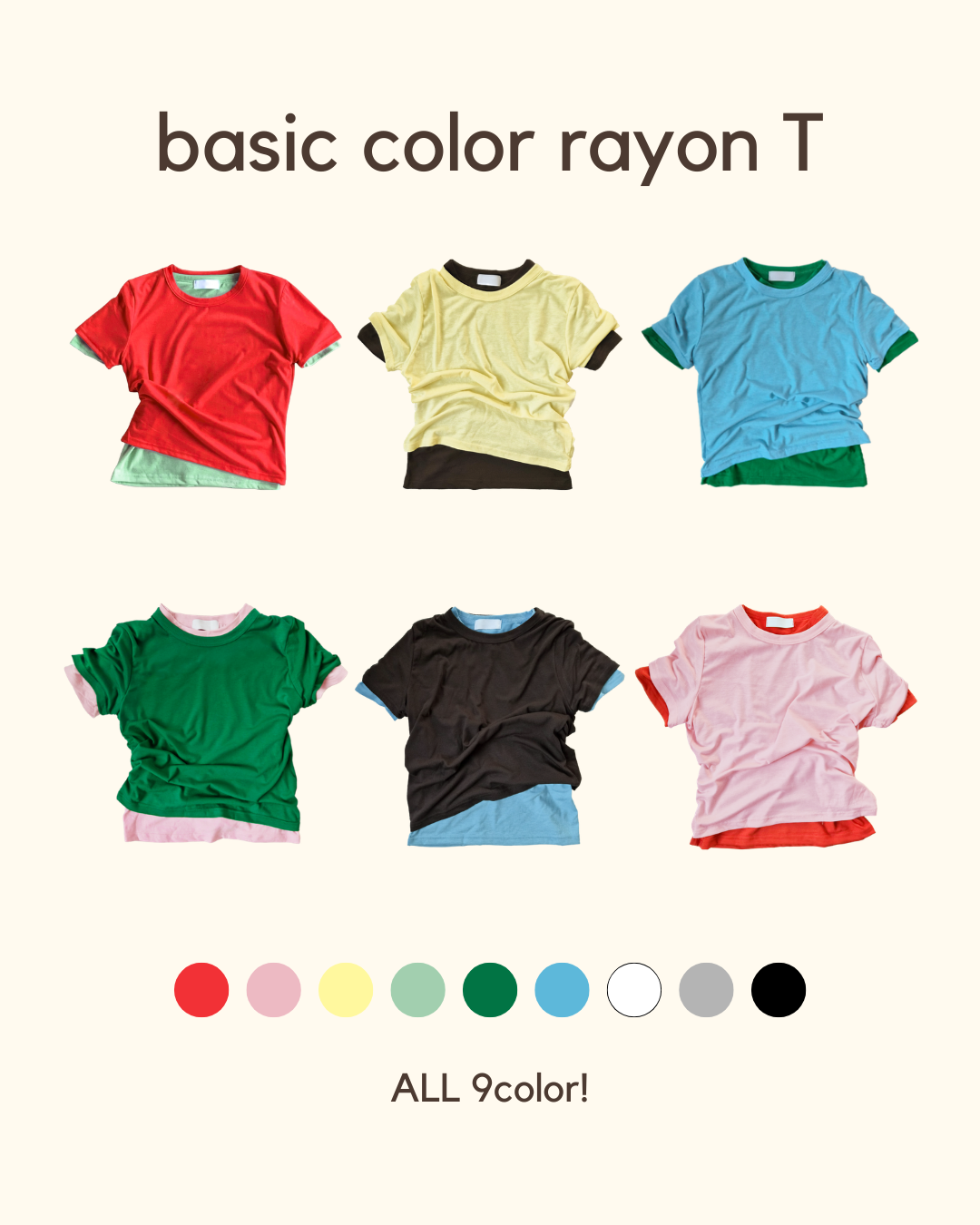 basic color rayon T