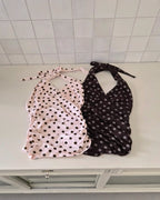 polka dot halter neck bustier
