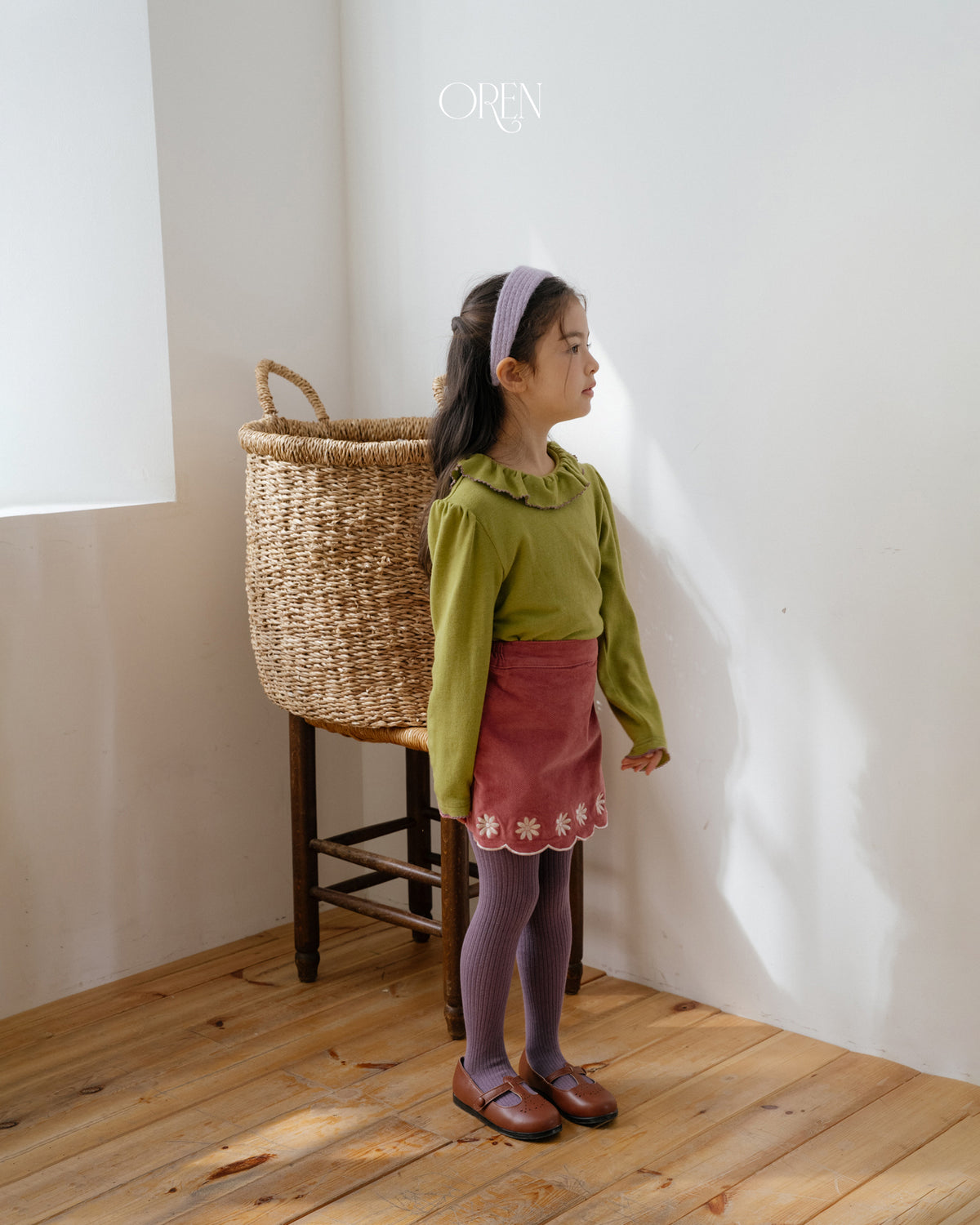 【OREN】bella embroidered culotte pants