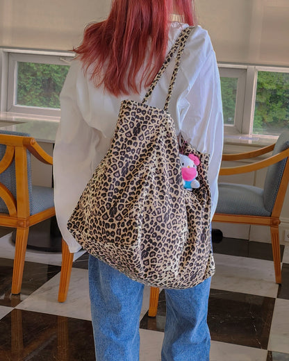 leopard tote bag