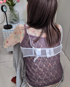 sheer short bustier