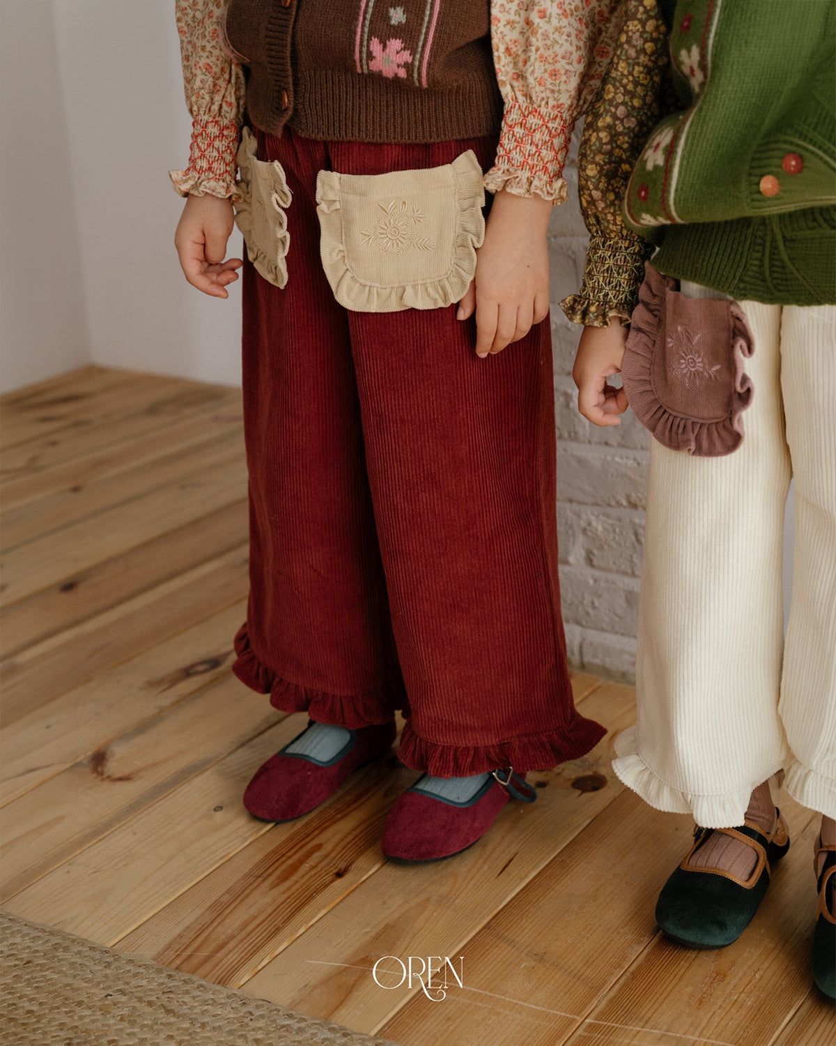 【OREN】naomi frill corduroy pants