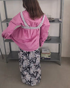 blurred rose long skirt