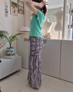 shirring popcorn skirt
