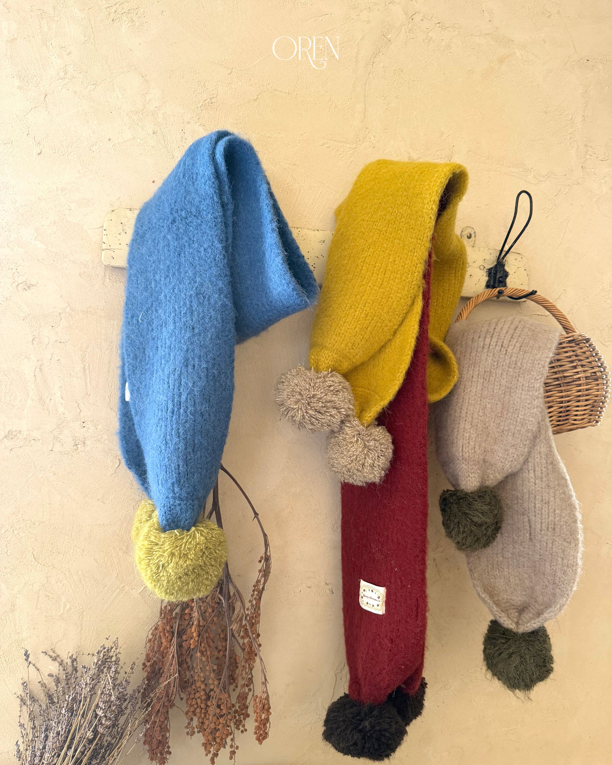 【OREN】merci pom-pom muffler