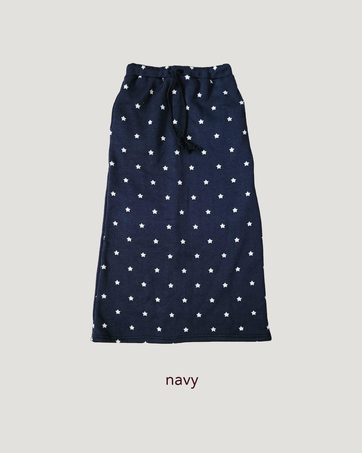 star pattern knit long skirt