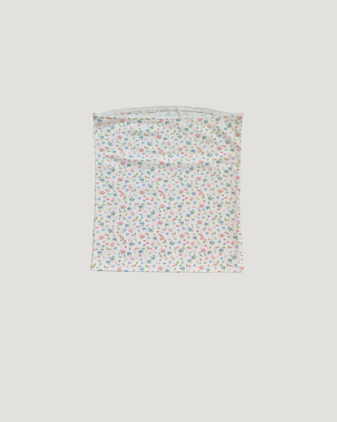 vintage like flower rib tube top