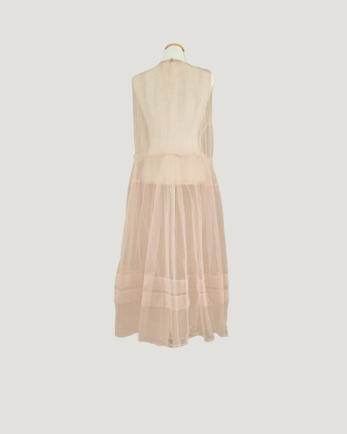 sheer layered waist frill tulle dress