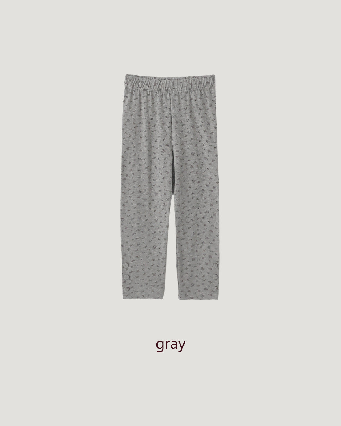 flower button point capri leggings