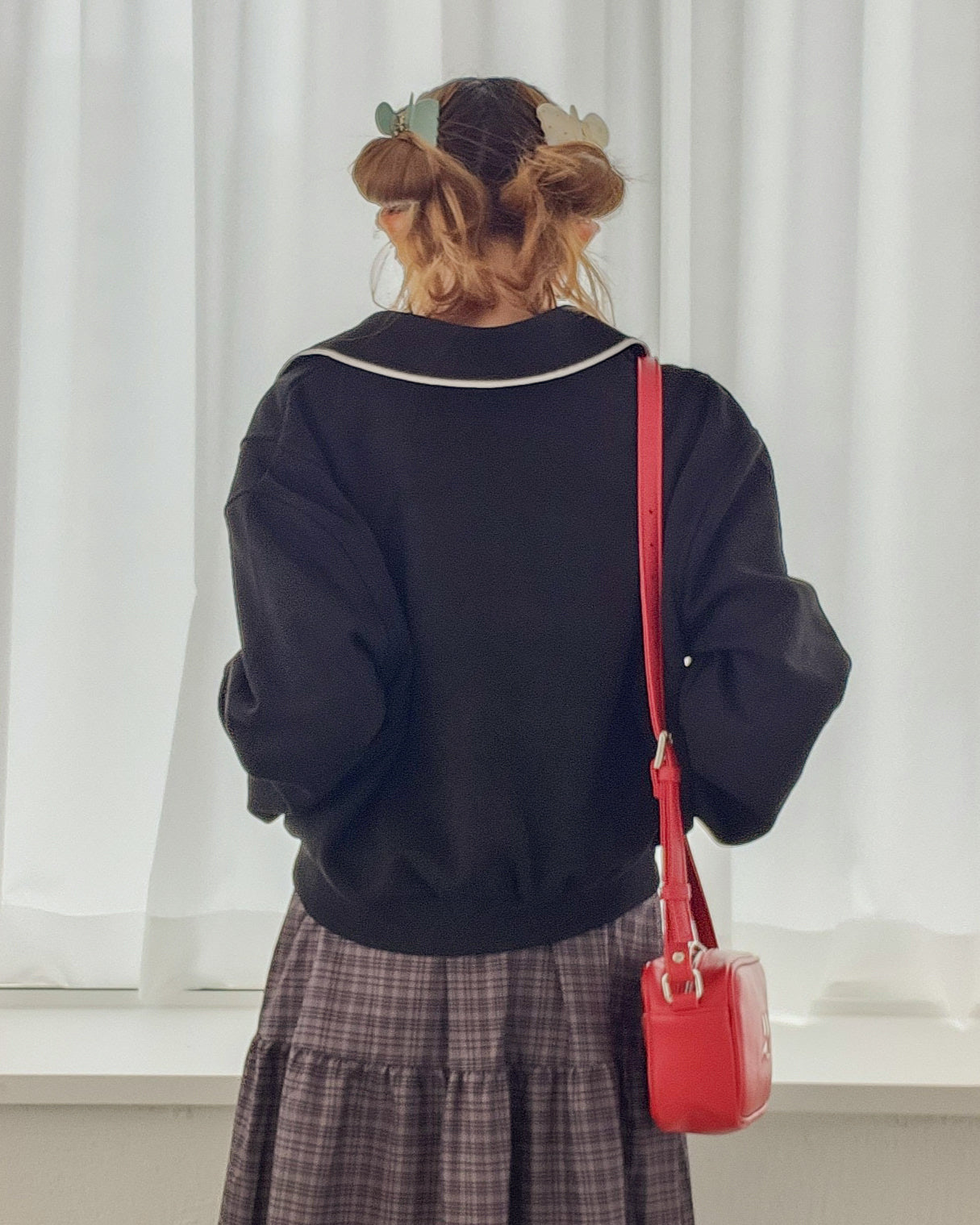faux suede blouson