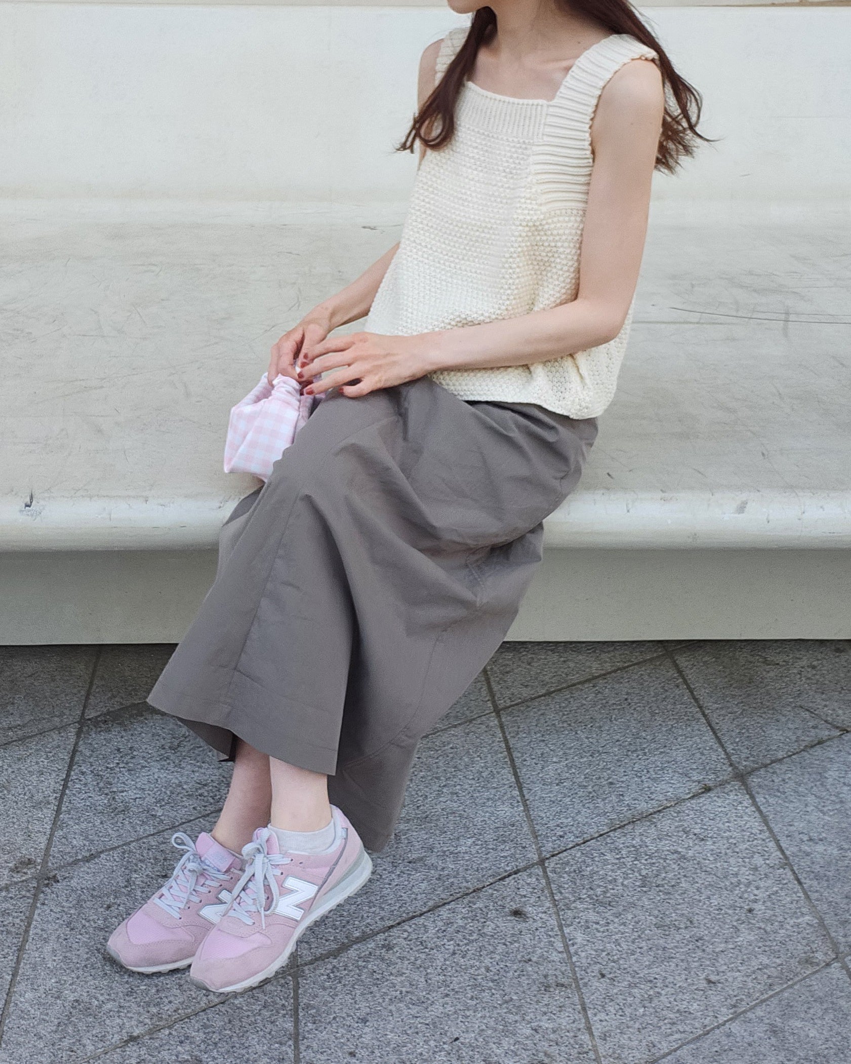 H line waist string skirt