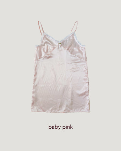 satin rose lingerie camisole dress