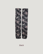 flower sheer leg warmers