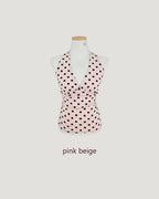 polka dot halter neck bustier