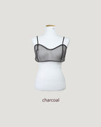 sheer short bustier